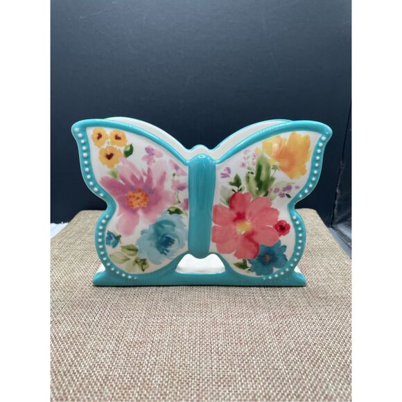 Pioneer Woman Spring Butterfly Napkin Holder - Picture 1 of 6